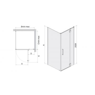 Sanplast Summer Set KNDJ2P/Summer kabina prysznicowa 90x90 cm prawa kwadratowa z brodzikiem chrom/szkło przezroczyste 602-100-1050-42-401