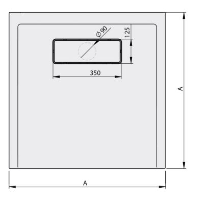 Sanplast Modern Mineral brodzik kwadratowy 80x80 cm biały 645-570-0020-01-000