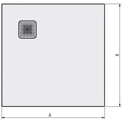 Sanplast Eco Mineral brodzik kwadratowy 80x80 cm biały 645-580-0020-01-020