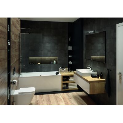 Sanplast Free Line II parawan nawannowy 70 cm 1-częściowy chrom połysk/szkło przezroczyste 600-261-0500-42-401