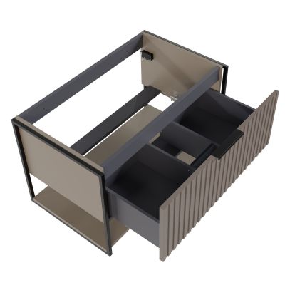 Strama Turf szafka 79.5x46 cm podumywalkowa wisząca szary 24.103.66