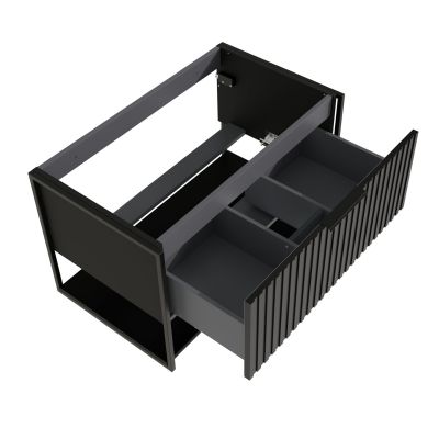 Strama Turf szafka 79.5x46 cm podumywalkowa wisząca czarny mat 24.103.88