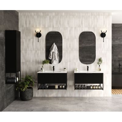 Strama Turf szafka 79.5x46 cm podumywalkowa wisząca czarny mat 24.103.88