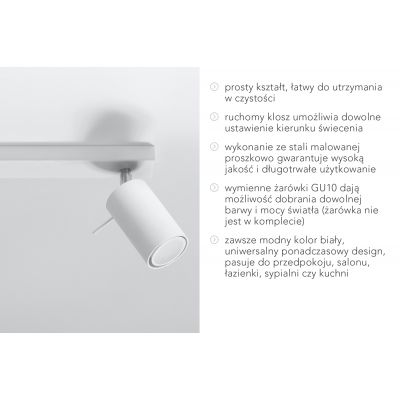 Sollux Lighting Ring lampa podsufitowa 2x40W biała SL.0088