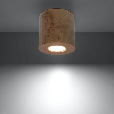 Sollux Lighting Orbis lampa podsufitowa1x6W drewno SL.0492