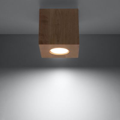 Sollux Lighting Quad lampa podsufitowa 1x6W drewno SL.0493