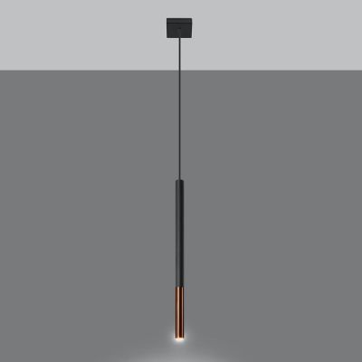 Sollux Lighting Mozaica lampa wisząca 1x40W czarny/miedź SL.0888