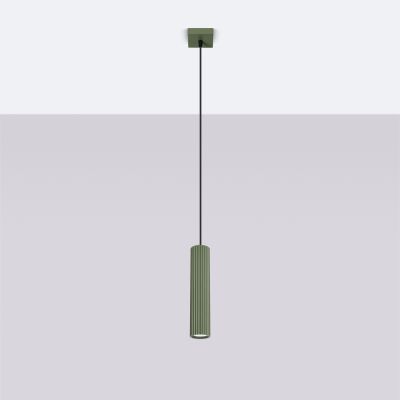 Sollux Lighting Karbon lampa wisząca 1x10 W zielona SL.1611