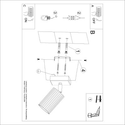Sollux Lighting Karbon kinkiet 1x10 W zielony SL.1616