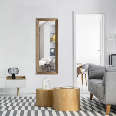 Styler Wave lustro 50x142 cm prostokątne drewno LU-12429