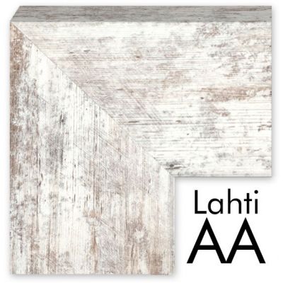 Styler Lahti lustro prostokątne 127x47 cm rama bielone przecierane drewno mat LU-01169