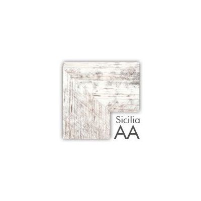 Styler Sicilia lustro prostokątne 46x146 cm stojące rama bielone przecierane drewno mat LU-12260