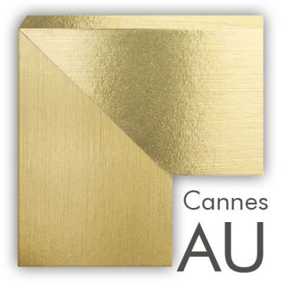 Styler Cannes lustro prostokątne 127x47 cm rama złoty błyszczący metaliczny LU-12275