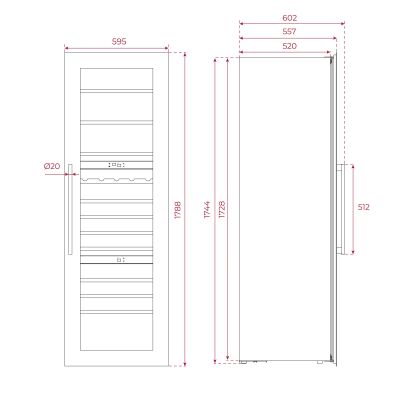 Teka RVI chłodziarka do wina 93 butelek do zabudowy 113600012