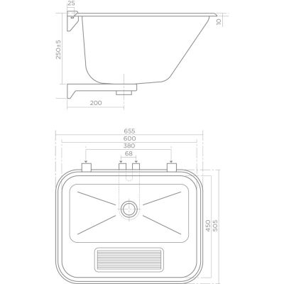 Teka Intra VK komora gospodarcza 60x45 cm stalowa 705050200