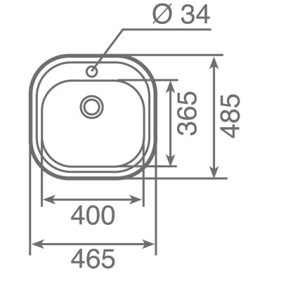 Teka Stylo 1C MTX zlewozmywak stalowy 46,5x48,5 cm mikrotekstura 10107045