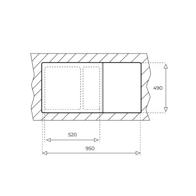 Teka Frame 1 1/2 B 1/D zlewozmywak stalowy 97x51 cm prawy stal polerowana 40180641