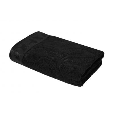 Texpol Gingko ręcznik łazienkowy 50x100 cm wiskoza bambusowa 500 g czarny