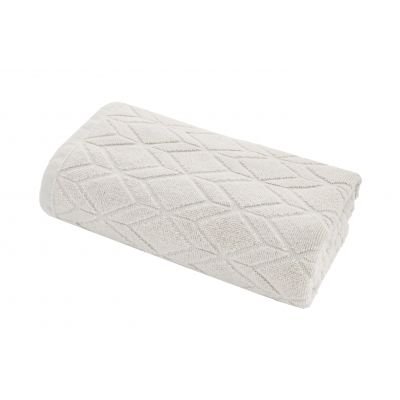 Texpol Geometric ręcznik łazienkowy 50x90 cm bawełna 420 g kość słoniowa