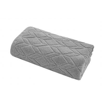 Texpol Geometric ręcznik łazienkowy 70x130 cm bawełna 420 g szary