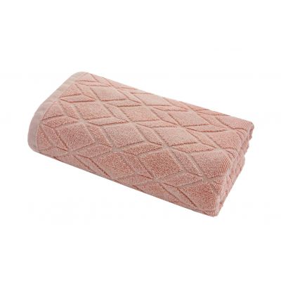 Texpol Geometric ręcznik łazienkowy 50x90 cm bawełna 420 g różowy