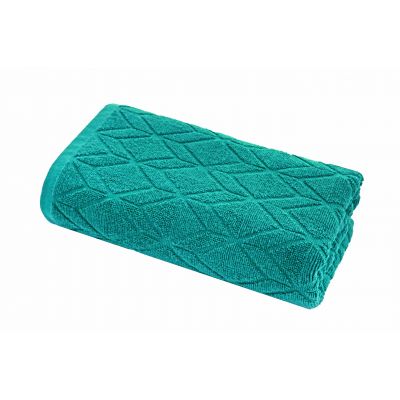 Texpol Geometric ręcznik łazienkowy 30x50 cm bawełna 420 g morski