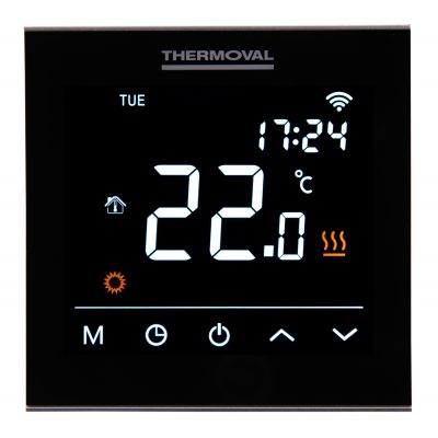 Thermoval WT 2010 mata grzewcza 12 m2 150 W/m2 z termoregulatorem TVT 30 CS WiFi czarnym