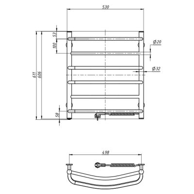 Thermoval TVB grzejnik elektryczny 60x48 cm biały