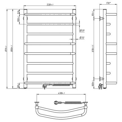 Thermoval TVB grzejnik elektryczny 80x48 cm biały