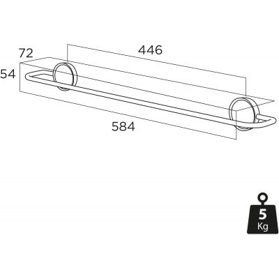 Tiger Ace wieszak na ręcznik 58,4 cm stal nierdzewna szczotkowana 800596