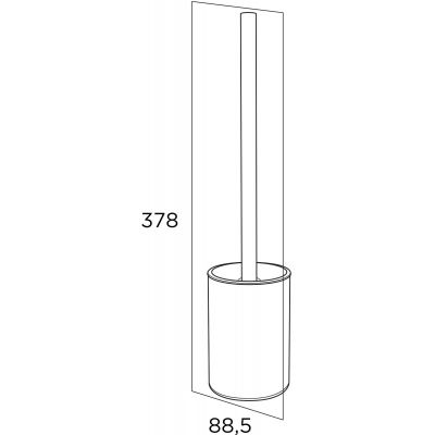 Tiger Ace szczotka toaletowa z pojemnikiem stal nierdzewna polerowana 800608