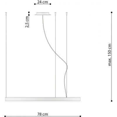 Thoro Lighting Rio lampa wisząca 1x50W LED biała TH.109