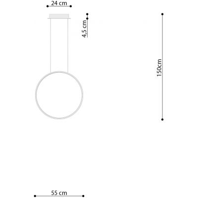 Thoro Lighting Rio lampa wisząca 1x30W LED biała TH.115