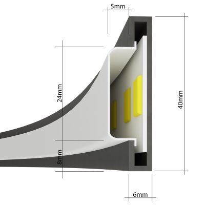 Thoro Lighting Rio lampa wisząca 1x50W LED czarna TH.118