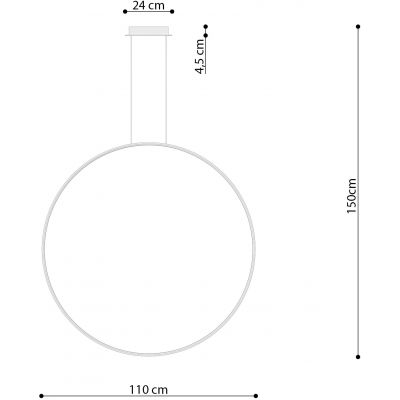 Thoro Lighting Rio lampa wisząca 1x70W LED czarna TH.122