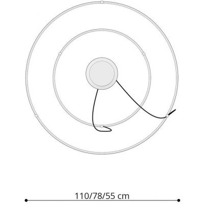 Thoro Lighting Rio lampa wisząca 2x80W LED czarna TH.137