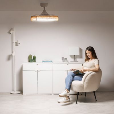 Taurus Polar lampowentylator podsufitowy 1x30 W biały-brązowy 942123000