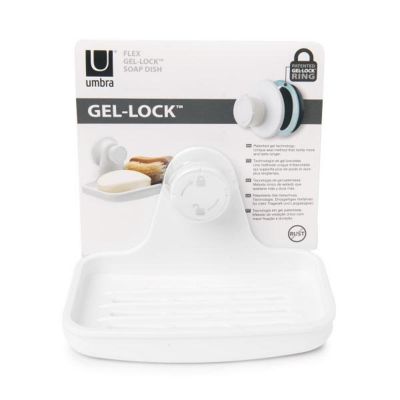 Umbra Flex mydelniczka ścienna Gel-Lock biała 1004433-660