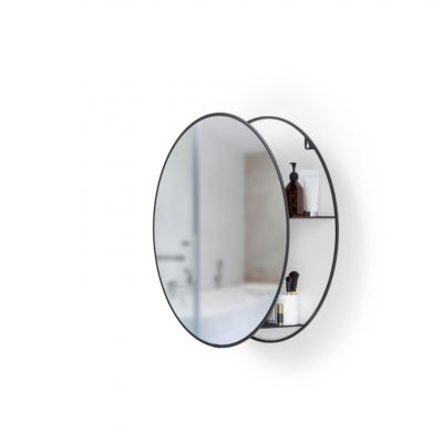 Umbra Cirko lustro z półkami 50 cm czarne 1013194-040