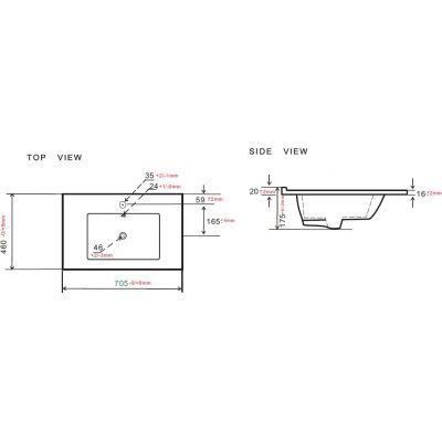 Uptrend Nava umywalka z szafką i uchwytami 70,5 cm białą 004SU7002UP4530700