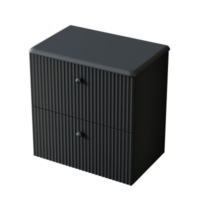 Uptrend Panarea szafka 59,6x38,2x60 cm podumywalkowa wisząca Obsidian Black mat 005BL6003