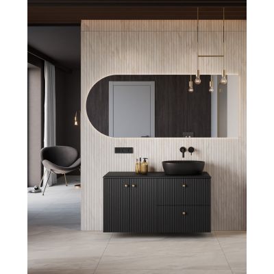 Uptrend Panarea blat naszafkowy 80x38 cm Obsidian Black mat 005BL8003