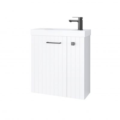 Uptrend Nook umywalka z szafką i uchwytami 55 cm biały mat/gun metal 010SU5503TR41366