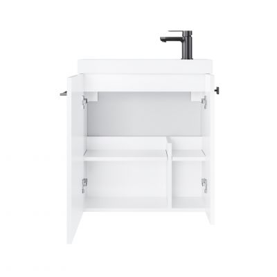 Uptrend Nook umywalka z szafką i uchwytami 55 cm biały mat/gun metal 010SU5503TR41366