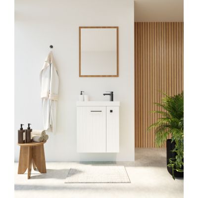 Uptrend Nook umywalka z szafką i uchwytami 55 cm biały mat/gun metal 010SU5503TR41366