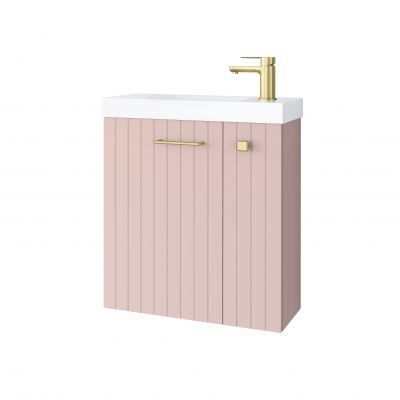 Uptrend Nook umywalka z szafką i uchwytami 55 cm rose mat/złoty 010SU5509TR41366