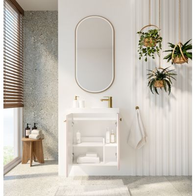 Uptrend Nook umywalka z szafką i uchwytami 55 cm rose mat/złoty 010SU5509TR41366