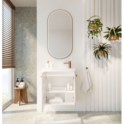 Uptrend Nook umywalka z szafką i uchwytami 55 cm rose mat/miedziany 010SU5510TR41366