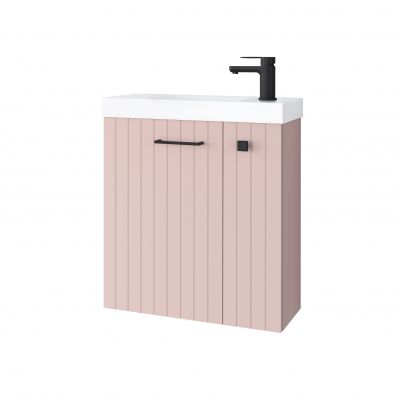 Uptrend Nook umywalka z szafką i uchwytami 55 cm rose mat/czarny mat 010SU5512TR41366