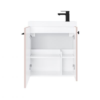 Uptrend Nook umywalka z szafką i uchwytami 55 cm rose mat/czarny mat 010SU5512TR41366